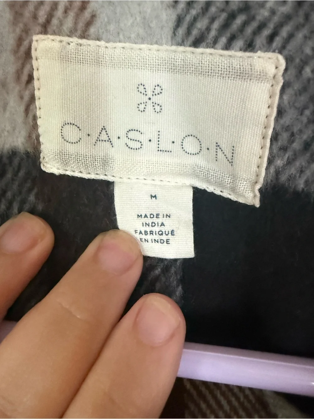 Caslon Plaid Shacket in Black and Brown